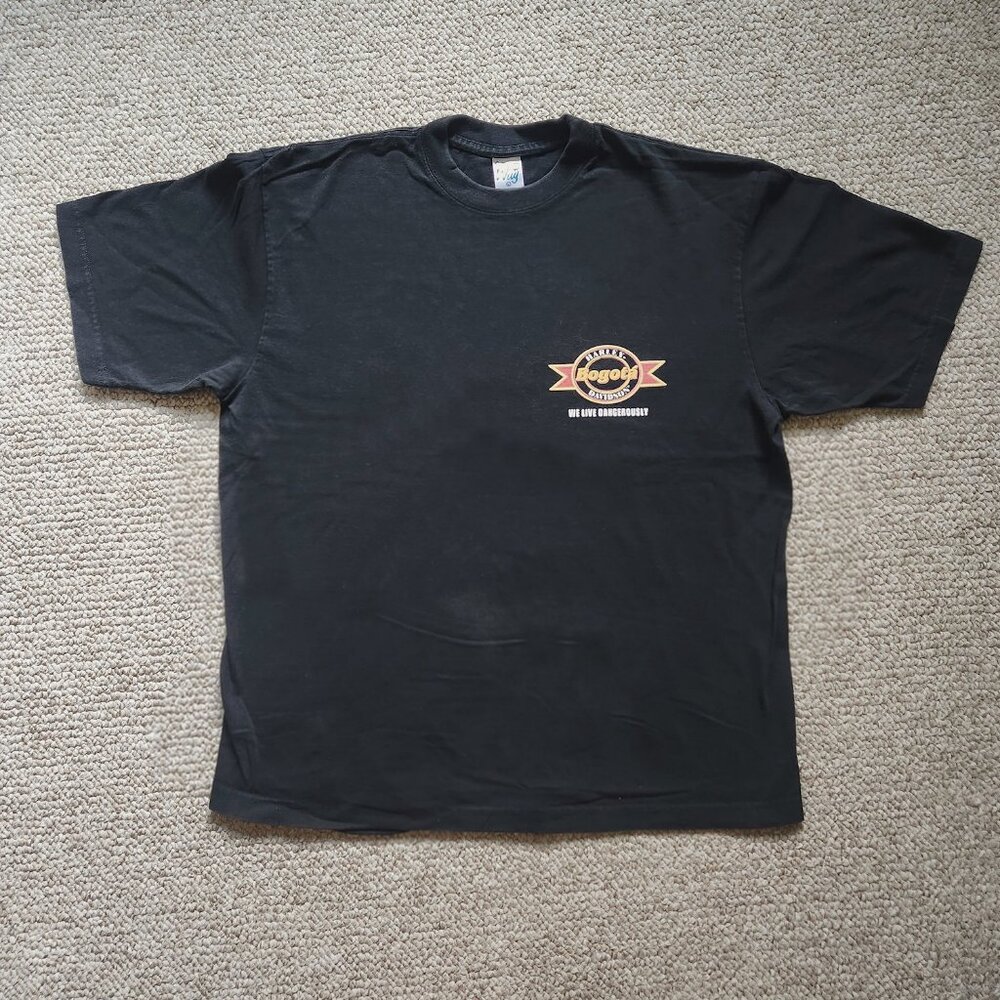Harley Davidson Bogota Vintage We Live Dangerously Tee T Shirt Size L Rare